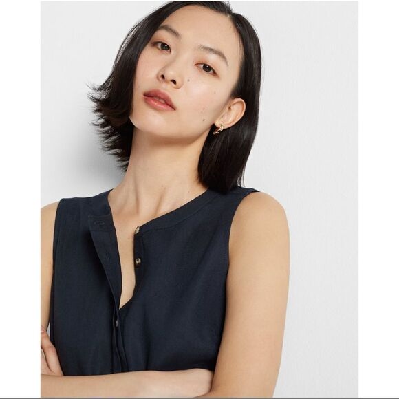 New Club Monaco Sleeveless button front dress - Picture 2 of 6